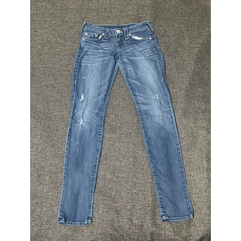 True Religion Stella Women's 26 Distressed Skinny Fit Jeans